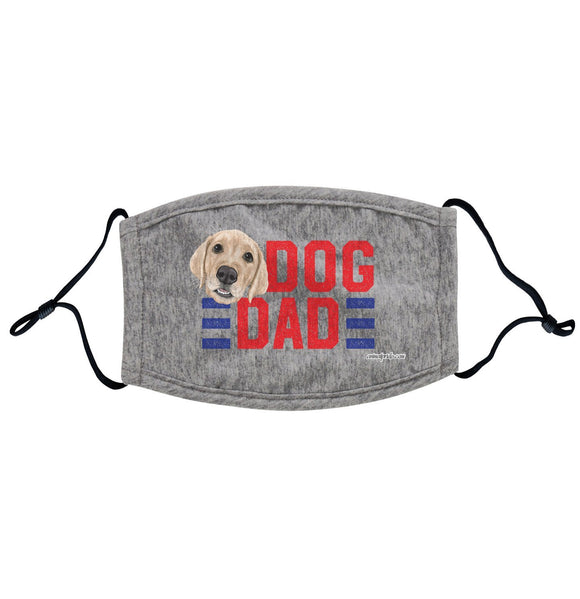 Red Dog Dad - Yellow Lab - Adult Adjustable Face Mask