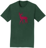 Plaid Deer - Adult Unisex T-Shirt