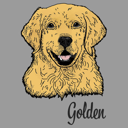 Golden Retriever Headshot - Women's V-Neck T-Shirt
