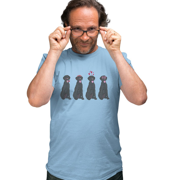 .com - Black Lab Love Line Up - Adult Unisex T-Shirt