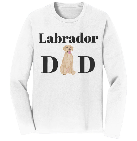 Yellow Labrador Dad Illustration - Adult Unisex Long Sleeve T-Shirt
