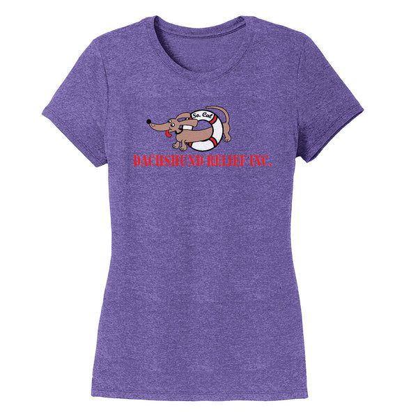 Dachshund Relief Inc - So Cal Dachshund Relief Logo - Women's Tri-Blend T-Shirt