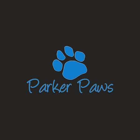 Parker Paws Blue Paw Print Lower Left Logo - Adult Adjustable Face Mask