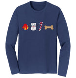 Christmas Dog Pattern - Adult Unisex Long Sleeve T-Shirt