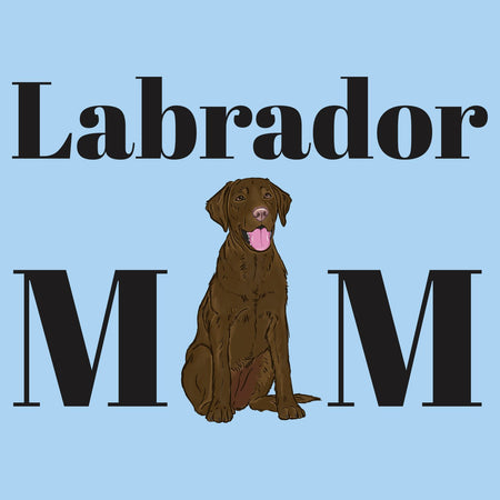 Chocolate Labrador Mom Illustration - Adult Unisex T-Shirt