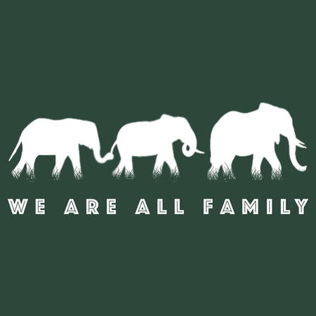 We Are All Family Elephants Silhouette - Adult Unisex T-Shirt