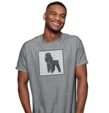 Black Poodle Love Text - Adult Unisex T-Shirt