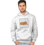 Orange Tabby Love Text - Adult Unisex Hoodie Sweatshirt