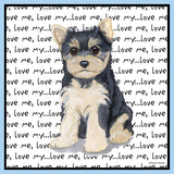 Yorkie Puppy Love Text - Adult Unisex T-Shirt