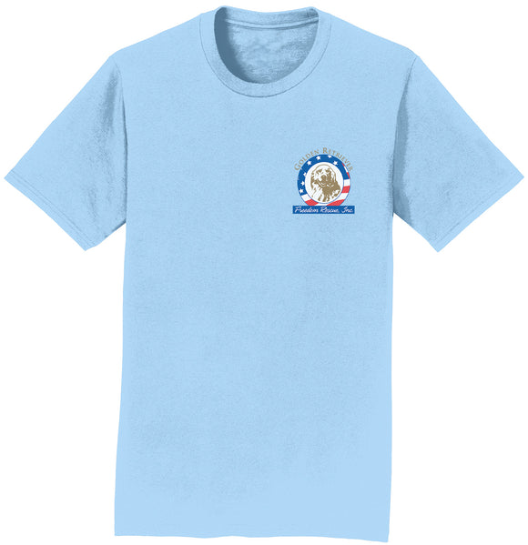 GRFR - Golden Retriever Freedom Rescue Logo - Left Chest - Adult Unisex T-Shirt