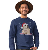 Happy Howlidays Santa Golden - Adult Unisex Crewneck Sweatshirt