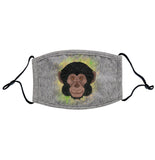 Chimp Green Illustration Adult Adjustable Face Mask | NEW Zoo & Adventure Park