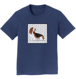 Basset Hound Love Text - Kids' Unisex T-Shirt