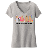 Summer Golden Line Up - Women's V-Neck T-Shirt
