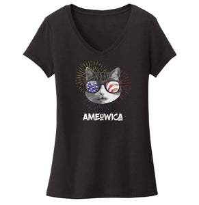 Ameowica - Women's V-Neck T-Shirt