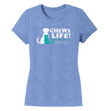 Parker Paws Logo Chews Life - Women's Tri-Blend T-Shirt