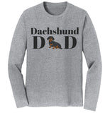 Dachshund Dad Illustration - Adult Unisex Long Sleeve T-Shirt