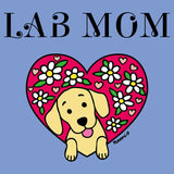 Flower Heart Yellow Lab Mom - Women's Tri-Blend T-Shirt