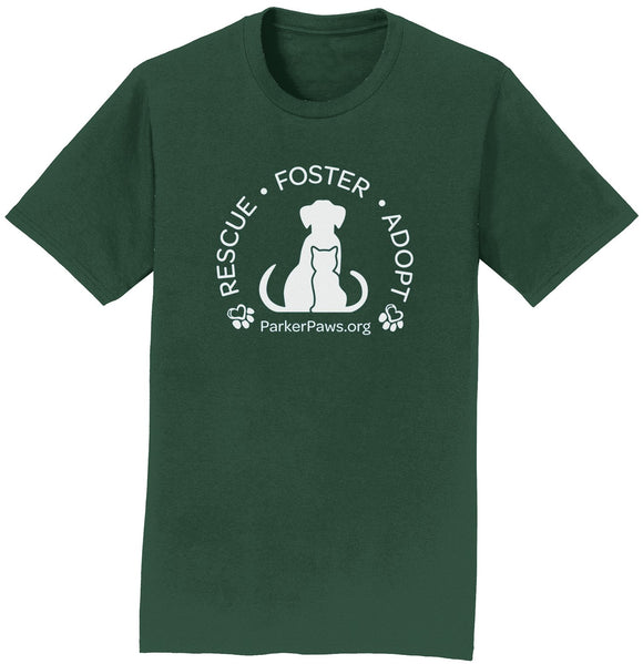 Parker Paws Rescue Foster Adopt - Adult Unisex T-Shirt