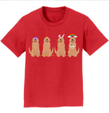 Easter Golden Retriever Line Up - Kids' Unisex T-Shirt