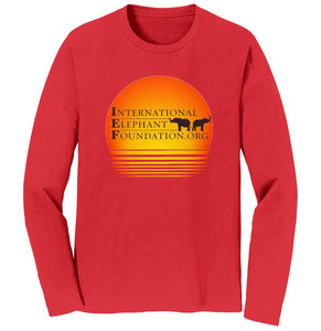 International Elephant Foundation - IEF Sunset Logo - Adult Unisex Long Sleeve T-Shirt