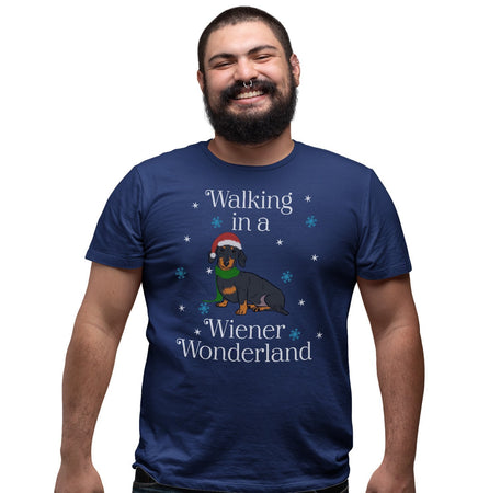 Black Wiener Wonderland - Adult Unisex T-Shirt