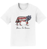Wolf Flag Overlay - Kids' Unisex T-Shirt