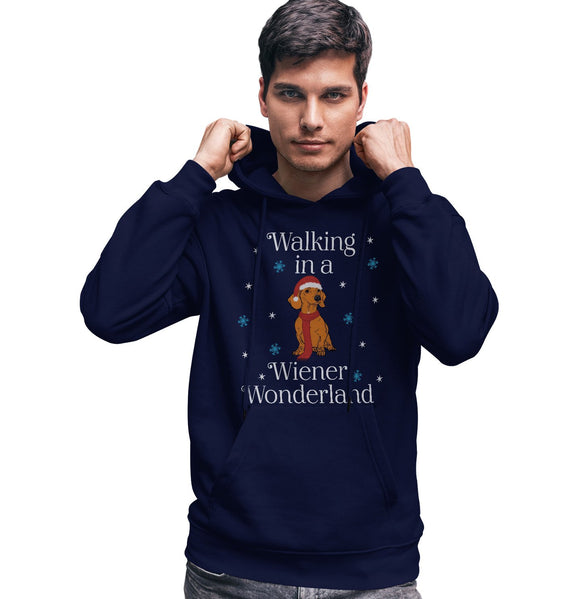  - Red Wiener Wonderland - Adult Unisex Hoodie Sweatshirt