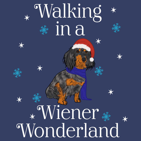 Long Haired Wiener Wonderland - Adult Unisex Hoodie Sweatshirt