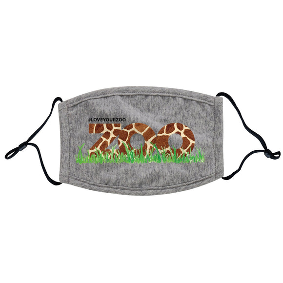 Love Your Zoo - Giraffe Pattern Face Mask - Adjustable, Reusable - NEW Zoo & Adventure Park