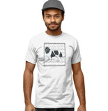 Black & White Newfie Love Text - Adult Unisex T-Shirt