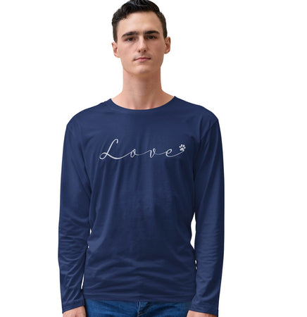 Love Script Paw - Adult Unisex Long Sleeve T-Shirt