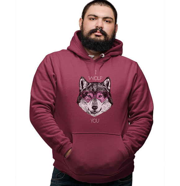  - I Wolf You - Adult Unisex Hoodie Sweatshirt