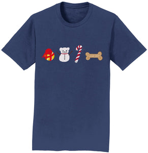 Christmas Dog Pattern - Adult Unisex T-Shirt