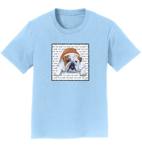 Bulldog Love Text - Kids' Unisex T-Shirt