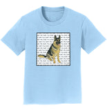 German Shepherd Love Text  - Kids' Unisex T-Shirt