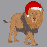 Christmas Lion - Adult Unisex Hoodie Sweatshirt