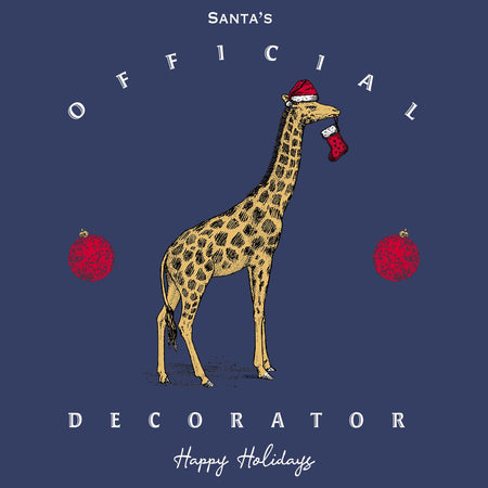 Official Christmas Decorator Giraffe - Adult Unisex Long Sleeve T-Shirt