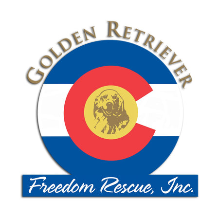 Golden Retriever Freedom Rescue Colorado Flag Logo - Left Chest - Adult Unisex Long Sleeve T-Shirt