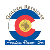 Golden Retriever Freedom Rescue Colorado Flag Logo - Left Chest - Adult Unisex Long Sleeve T-Shirt