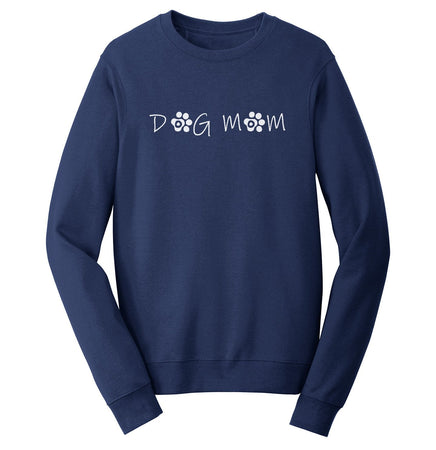 Dog Mom - Paw Text - Adult Unisex Crewneck Sweatshirt