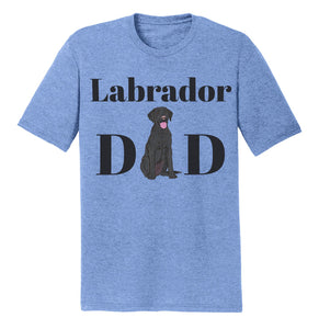 Black Labrador Dad Illustration - Adult Tri-Blend T-Shirt