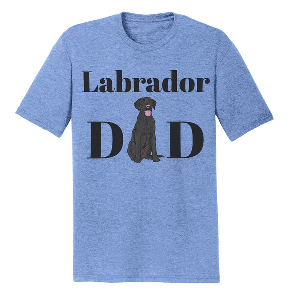 Black Labrador Dad Illustration - Adult Tri-Blend T-Shirt
