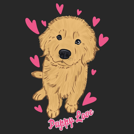 Golden Retriever Puppy Love - Kids' Unisex T-Shirt