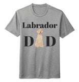 Yellow Labrador Dad Illustration - Adult Tri-Blend T-Shirt