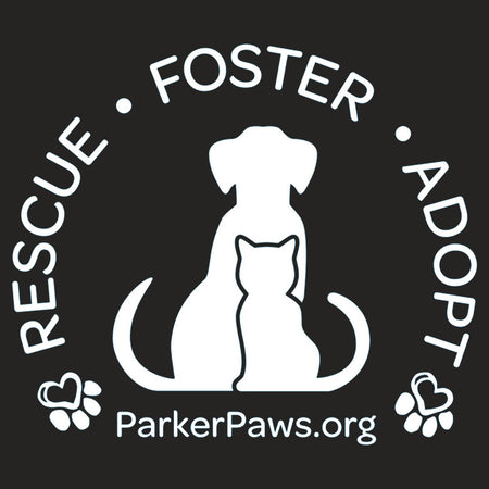Parker Paws Logo Rescue Foster Adopt - Women's V-Neck T-Shirt