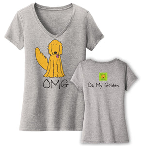 AGK Oh My Golden - Women's V-Neck T-Shirt