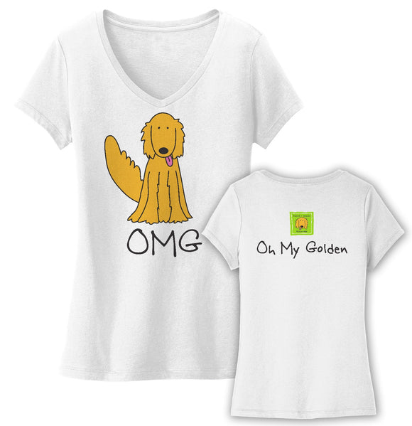 AGK Oh My Golden - Women's V-Neck T-Shirt