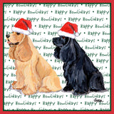 Cocker Spaniel Happy Howlidays Text - Adult Unisex T-Shirt