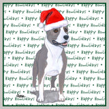 American Staffordshire Terrier Happy Howlidays Text - Adult Unisex Crewneck Sweatshirt